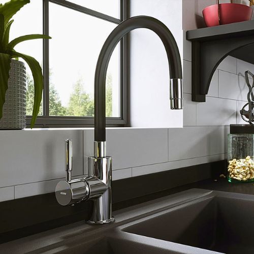 BATERIJA ZA SUDOPER FERRO ZUMBA ELASTIČNO CRIJEVO KROM/CRNA