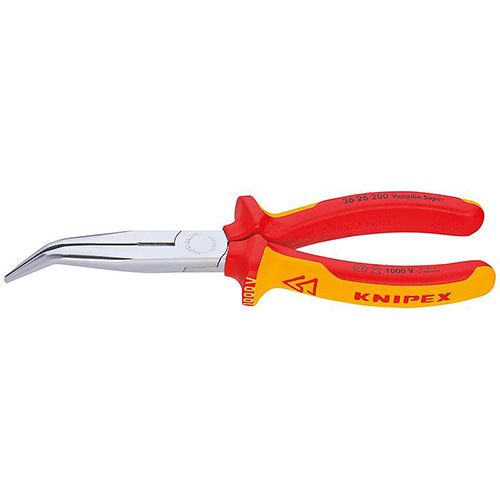 KNIPEX KLIJEŠTA POLUOKRUGLA ŠPIC KRIVA 200MM 1000V
