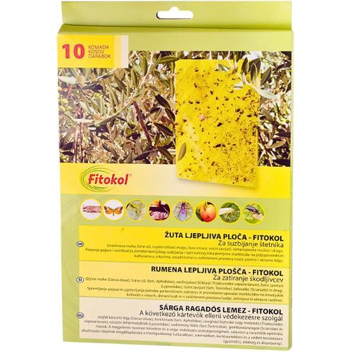 PLOČA FITOKOL ŽUTA LJEPLJIVA 10KOM