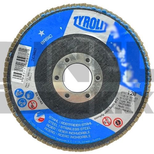 DISK LAM. TYR. INOX I ČELIK 115X22,23 G120