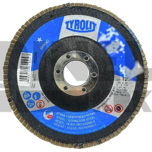 DISK LAM. TYR. INOX I ČELIK 125X22,23 G120