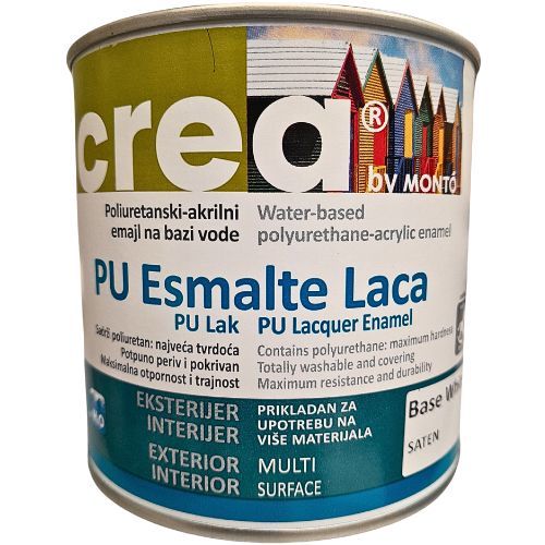 MONTO PU LAK SATIN BIJELI 0.5L