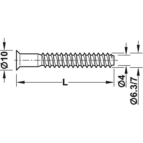 VIJAK CONFIRMAT PZ3 7X70MM