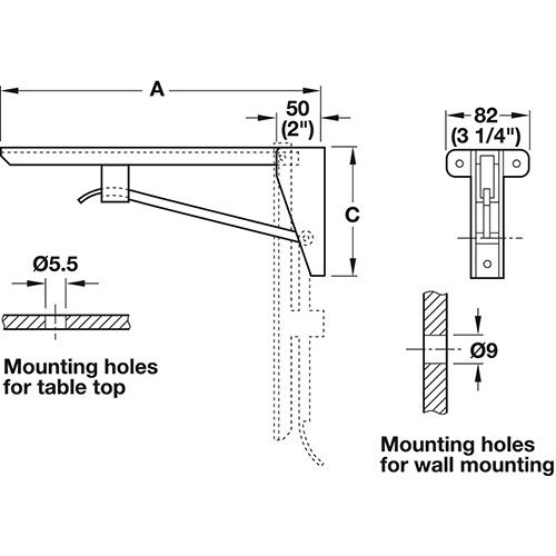 KONZOLA HEBGO 150KG/380MM