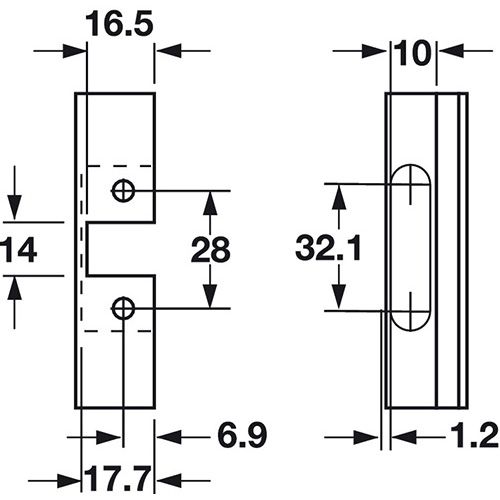 SPOJNICA POLUKRIVA DUOMATIC ZA ALUMINIJSKI OKVIR 105