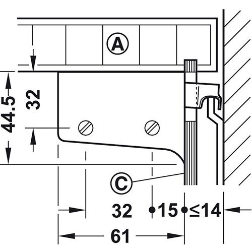 NOSAČ GORNJEG ELEMENTA 150KG