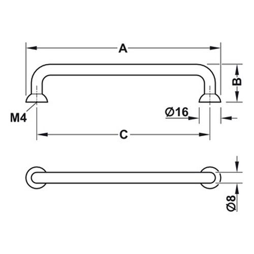 RUČKICA ZA NAMJEŠTAJ ANTIK 144X28MM