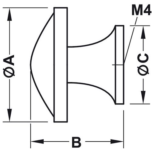 GUMB ZA NAMJEŠTAJ NIKL MAT 36X28MM
