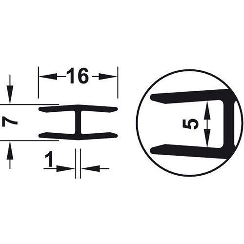 PROFIL ZA SPAJANJE LEĐA ORMARA BIJELI 2,5M