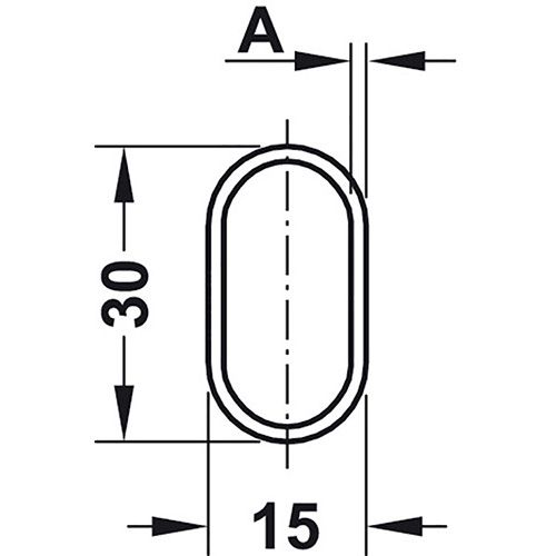 CIJEV ZA ORMAR 30X15X0,8MM/2,5M