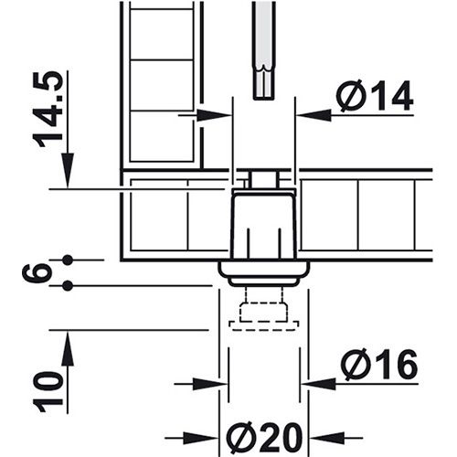 NOGA PODEŠAVAJUĆA 20MM