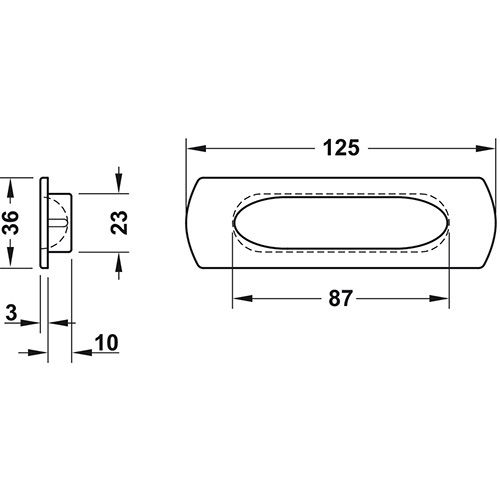RUČKICA UKOPNA 125X36MM