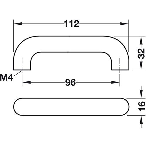 RUČKICA DRVENA BUKVA 96MM