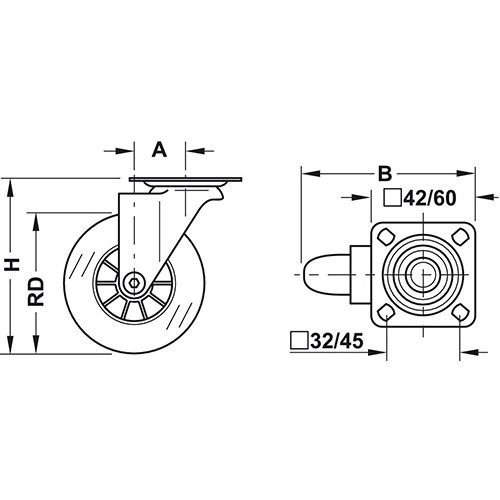 KOTAČ ZA NAMJEŠTAJ 60MM