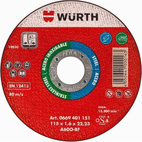 BRUSNA PLOČA INOX 115X22,23X6,4MM