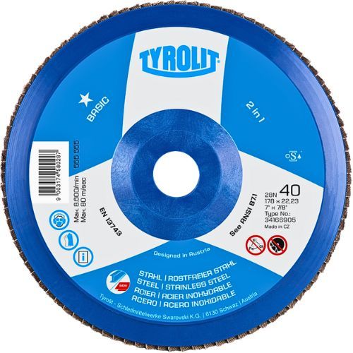 DISK LAM. TYR. INOX I ČELIK 125X22,23 G120