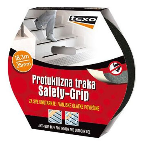 TRAKA PROTUKLIZNA TRANSPARENTNA 25MMX18,3M