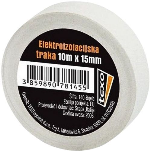 IZOLIR TRAKA BIJELA 15MMX10M