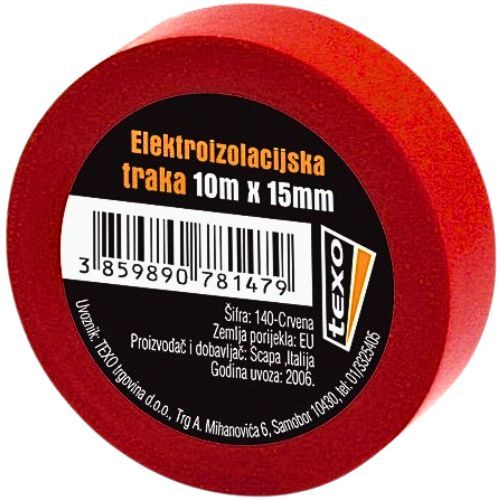 IZOLIR TRAKA CRVENA 15MMX10M