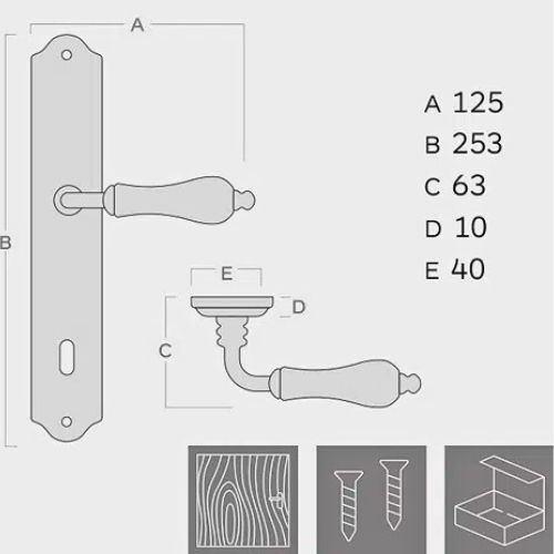 KVAKA SIENA ANTIC/PORCULAN ŠTIT KLJUČ