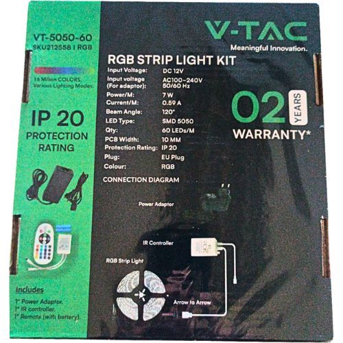 LED TRAKA SET 7W/M RGB 60LED/M 12V 5M IP20