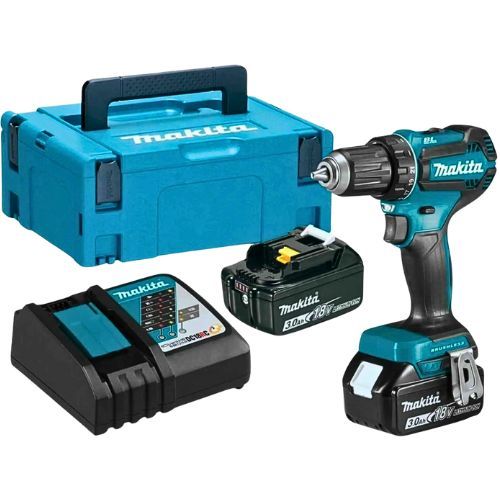 MAKITA DDF485RFJ AKU BUŠILICA-ODVIJAČ (18V, li-ion, BL, 2X3.0Ah)