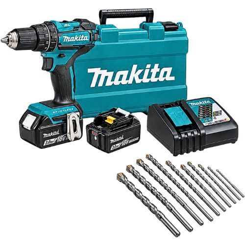 MAKITA DHP482RFE AKU UD.BUŠ.IZVIJAČ + SET SVRDALA ZA KAMEN