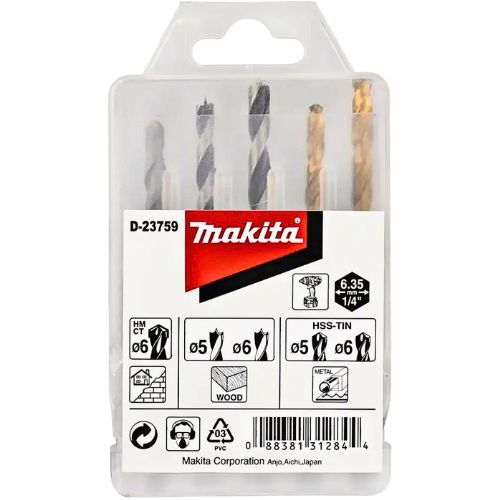 MAKITA SET SVRDALA 1/4" 5/1 (DRVO,METAL,KAMEN) D-23759