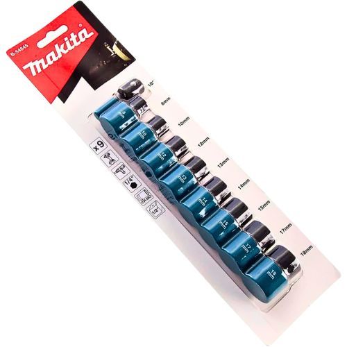 MAKITA SET UD.NAS.KLJUČ S ADAPTEROM 8-18MM 9/1 D-54645