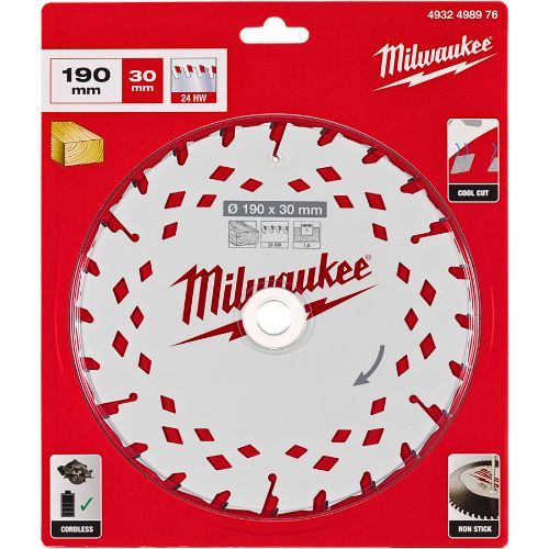 MILWAUKEE KRUŽNI LIST 190X30X1,8X24Z