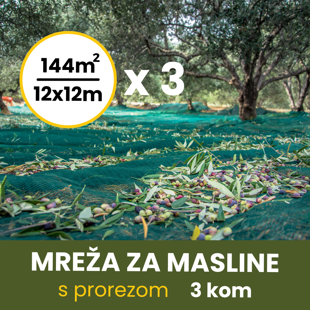 MREŽA ZA MASLINE 12X12 SA PROREZOM 3kom