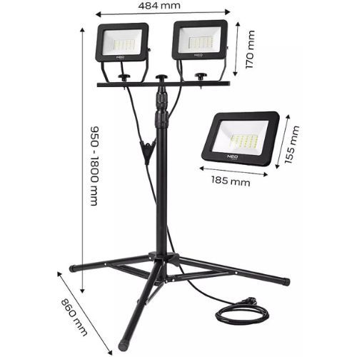 NEO REFLEKTOR NA STALKU 2X50W