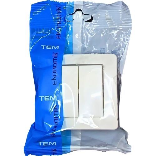 PREKIDAČ EKONOMIK BIJELI SERIJSKI DUPLI