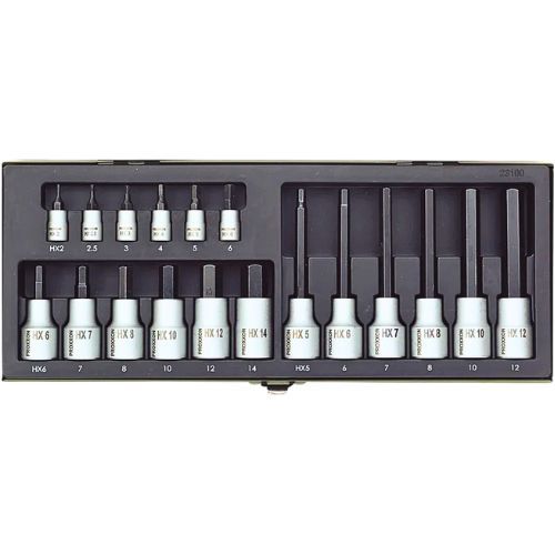 PROXXON SET KLJUČ NASADNI 1/4+1/2 2-14 MM 18 DIJELA