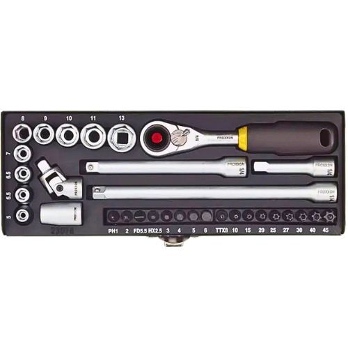 PROXXON SET KLJUČEVA NASADNIH S MAGNETOM 1/4 5-13MM 32/1