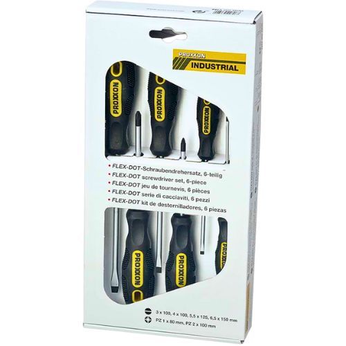 PROXXON SET ODVIJAČA PLOSNATO-KRIŽNI (3,4,5.5,6.5,PZ1,PZ2)