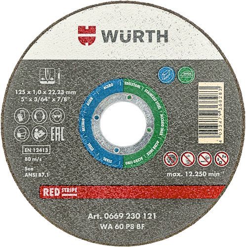 REZNA PLOČA INOX 1MM D125X22,23 W