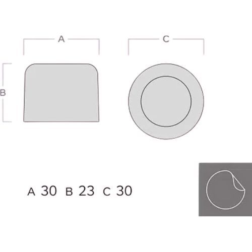 STOPER ZA VRATA SAMOLJEP.PROZIRNI