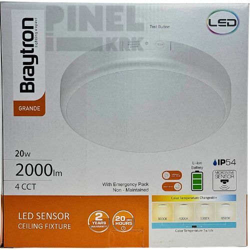 SVJETILJKA STROPNA 10/15/20W 2000LM SENZOR+BATERIJA