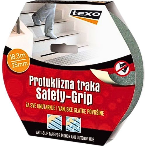 TRAKA ZAŠTITNA PROTUKLIZNA SIVA 20MMX60CM