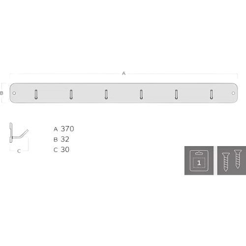 VJEŠALICA INOFIX 3086 METALNA INOX 6/1