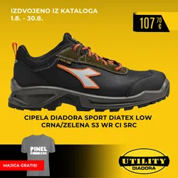 CIPELA DIADORA SPORT DIATEX LOW CRNA/ZELENA S3 WR | Pinel Krk