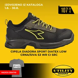 CIPELA DIADORA SPORT DIATEX LOW CRNA/SIVA S3 WR CI | Pinel Krk