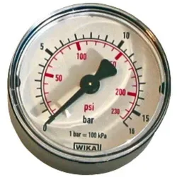 MANOMETAR 50MM 0-16 BAR 1/4" | Pinel Krk