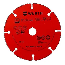 REZNA PLOČA TVR.METAL/KARBID WURTH 115X1X22,23 | Pinel Krk