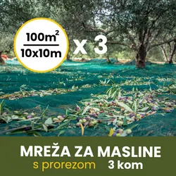 MREŽA ZA MASLINE 10X10 SA PROREZOM 3kom | Pinel Krk