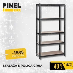 STALAŽA 5 POLICA CRNA | Pinel Krk