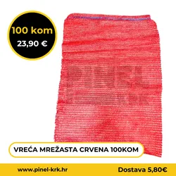 VREĆA MREŽASTA CRVENA 27g 0,50x0,80m 100KOM | Pinel Krk