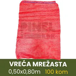 VREĆA MREŽASTA CRVENA 27g 0,50x0,80m 100KOM | Pinel Krk