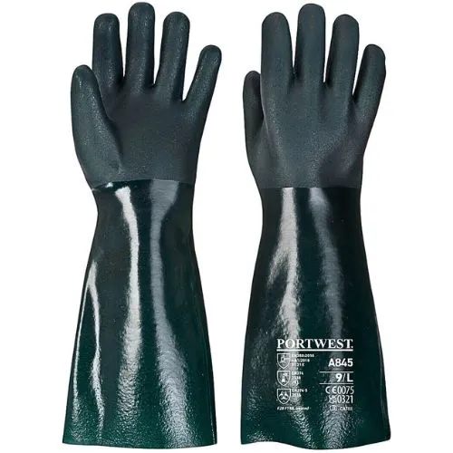 RUKAVICE DOUBLE DIPPED PVC GAUNTLET 45CM A845 ZELENE XL